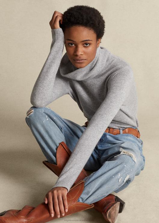 cuello alto de cachemira mujer bruma brezo Ralph Lauren 2XR2V4741