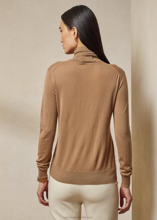 cuello alto de cachemira mujer camello Ralph Lauren 2XR2V3527