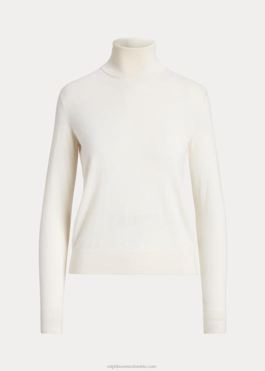 cuello alto de cachemira mujer crema de lujo Ralph Lauren 2XR2V3528