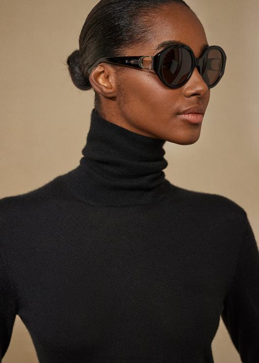 cuello alto de cachemira mujer negro Ralph Lauren 2XR2V3526