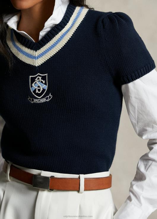 el suéter de cricket de la colección spelman mujer azul marino multi Ralph Lauren 2XR2V3312