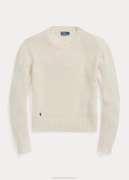 jersey de algodón con cuello redondo mujer blanco Ralph Lauren 2XR2V3199