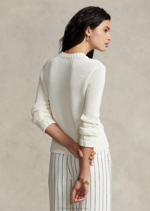 jersey de algodón con cuello redondo mujer blanco Ralph Lauren 2XR2V3199