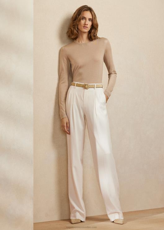 jersey de cachemir con cuello redondo mujer bronceado de lujo Ralph Lauren 2XR2V3448