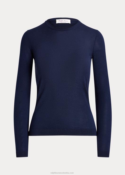 jersey de cachemir con cuello redondo mujer marina de lujo Ralph Lauren 2XR2V3447