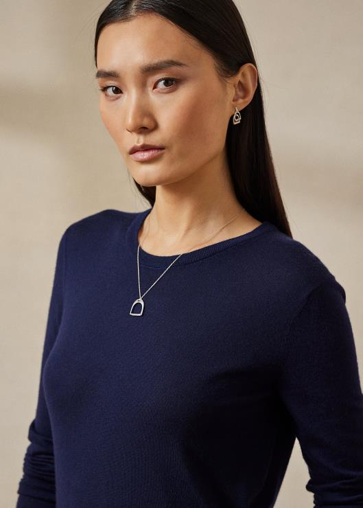 jersey de cachemir con cuello redondo mujer marina de lujo Ralph Lauren 2XR2V3447