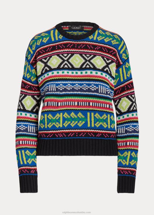 jersey de lino y algodón con motivo geométrico mujer multi Ralph Lauren 2XR2V3920