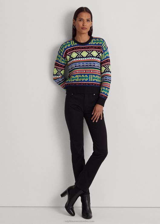 jersey de lino y algodón con motivo geométrico mujer multi Ralph Lauren 2XR2V3920