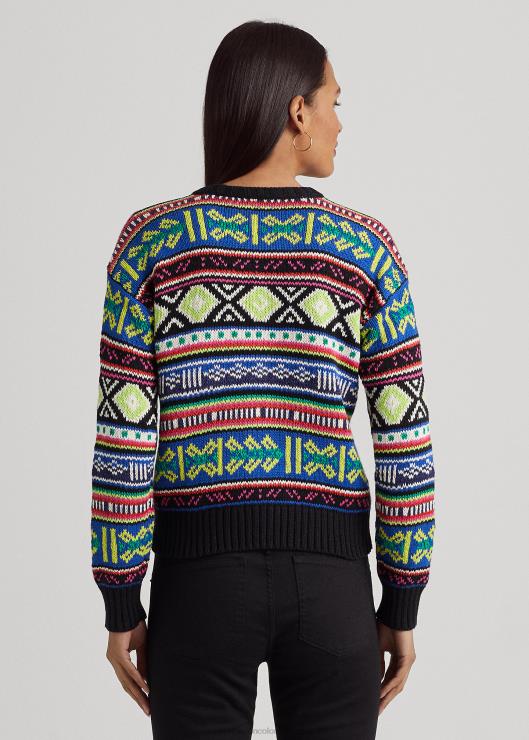 jersey de lino y algodón con motivo geométrico mujer multi Ralph Lauren 2XR2V3920