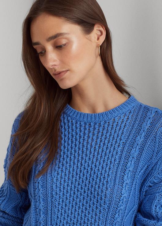 jersey de ochos con cordones mujer azul nueva inglaterra Ralph Lauren 2XR2V9549