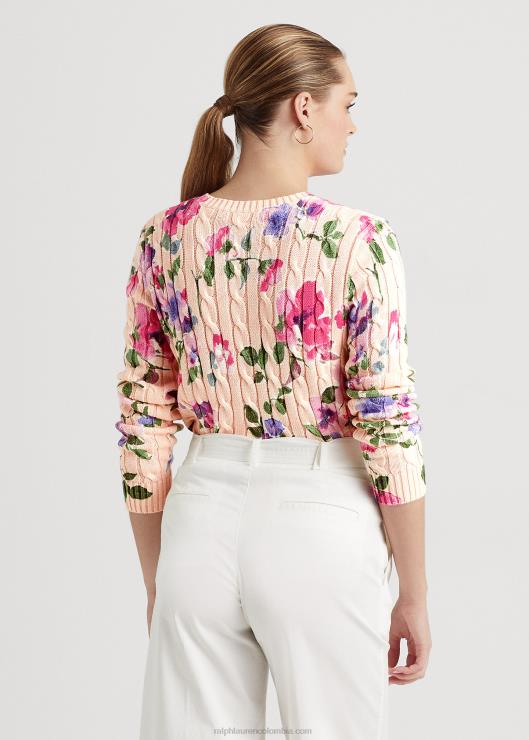 jersey de ochos con motivo floral mujer rosa multi Ralph Lauren 2XR2V4057
