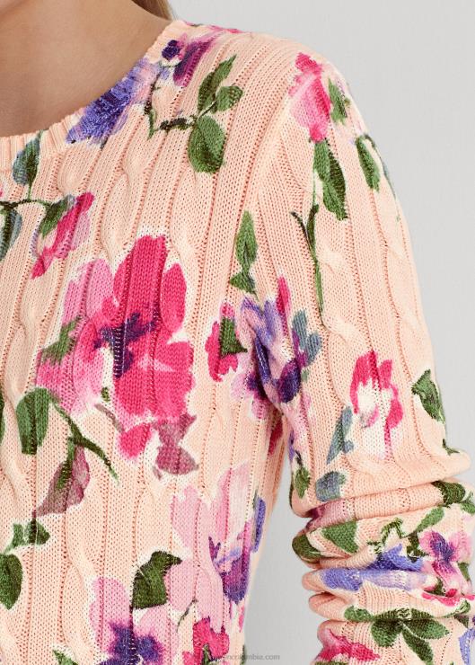 jersey de ochos con motivo floral mujer rosa multi Ralph Lauren 2XR2V4057