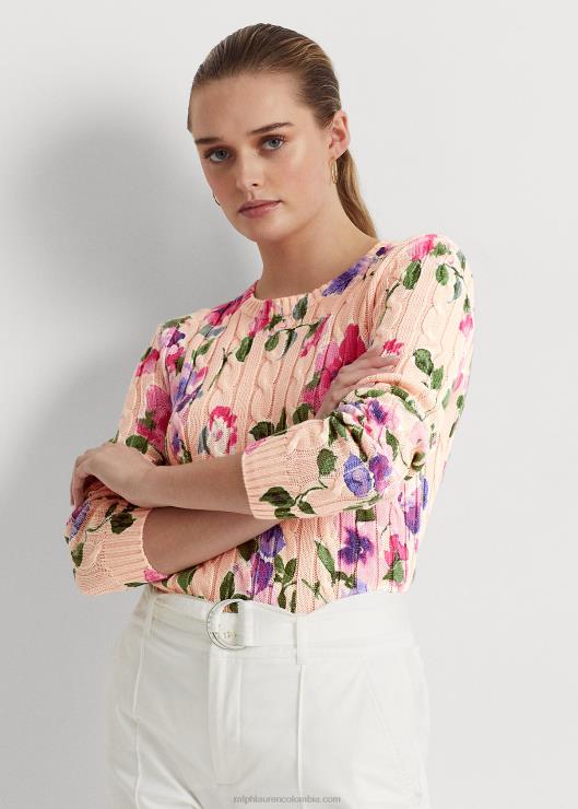 jersey de ochos con motivo floral mujer rosa multi Ralph Lauren 2XR2V4822