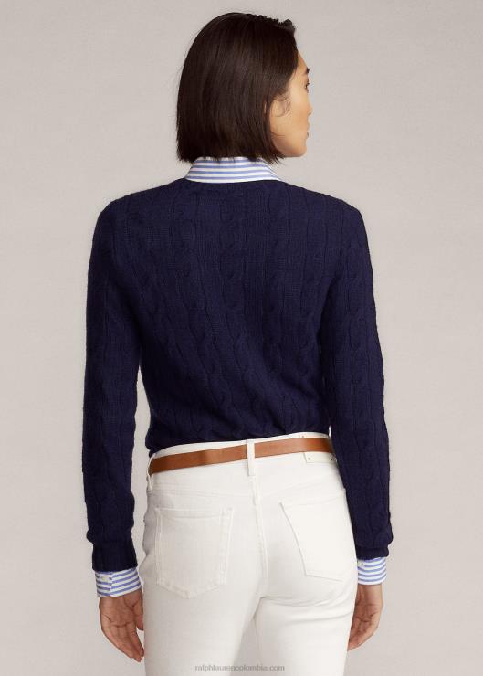 jersey de ochos de cachemir mujer marina de lujo Ralph Lauren 2XR2V9141