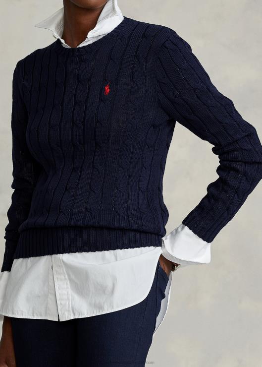 jersey de ochos slim fit mujer cazador de la marina Ralph Lauren 2XR2V3358