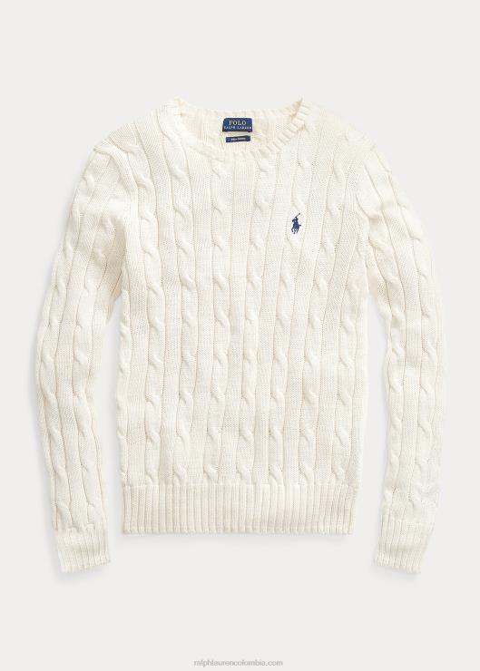 jersey de ochos slim fit mujer crema Ralph Lauren 2XR2V3360