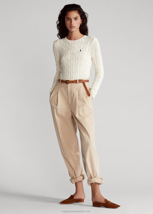 jersey de ochos slim fit mujer crema Ralph Lauren 2XR2V3360