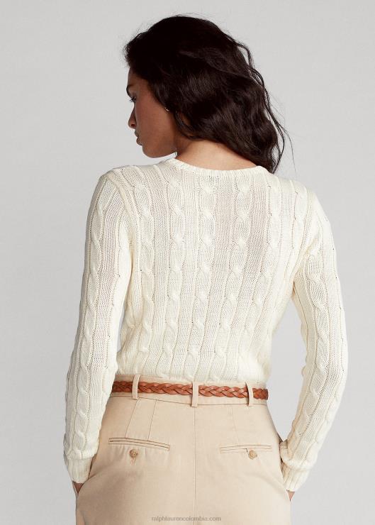 jersey de ochos slim fit mujer crema Ralph Lauren 2XR2V3360