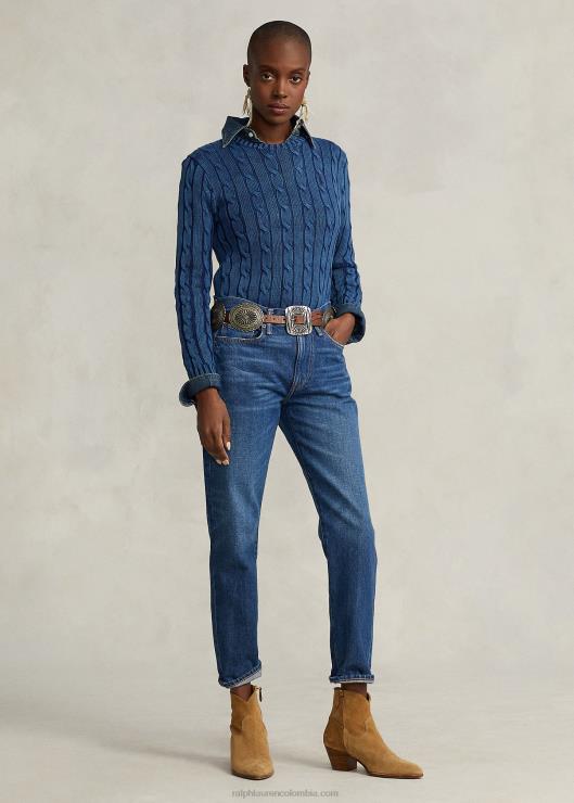 jersey de ochos slim fit mujer índigo Ralph Lauren 2XR2V3357
