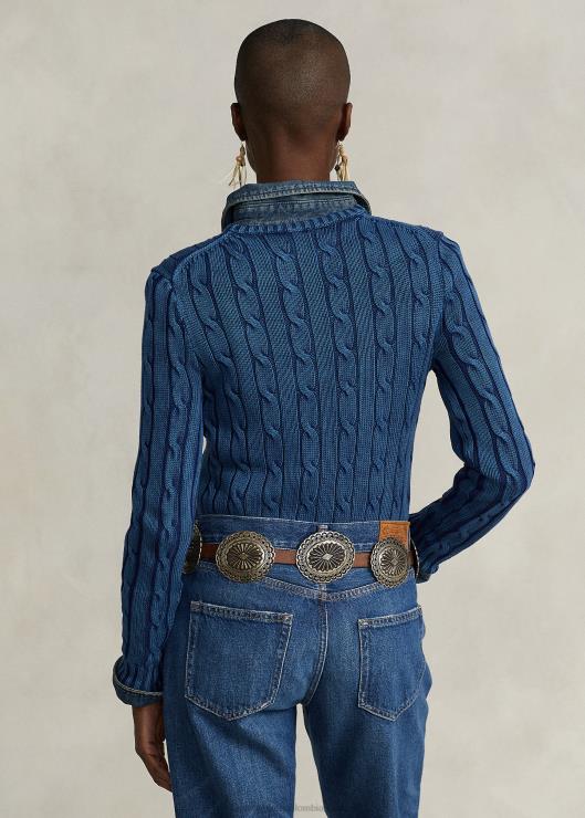 jersey de ochos slim fit mujer índigo Ralph Lauren 2XR2V3357