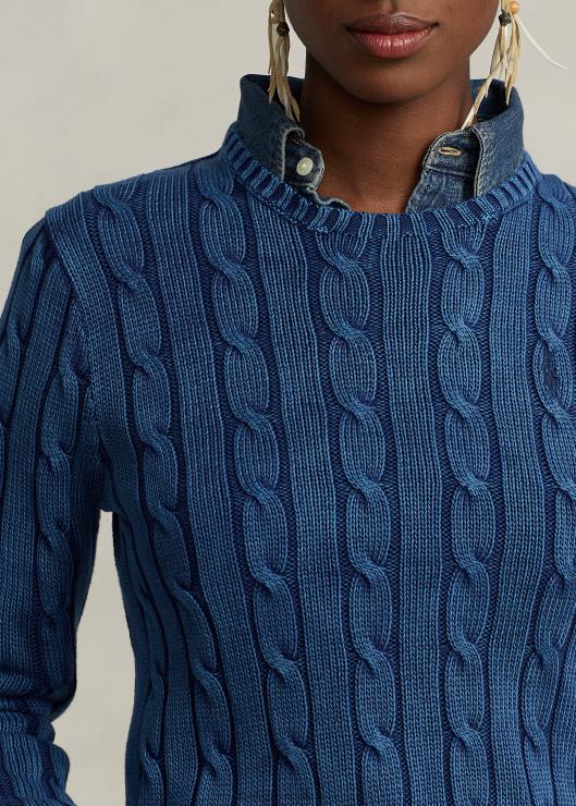 jersey de ochos slim fit mujer índigo Ralph Lauren 2XR2V3357