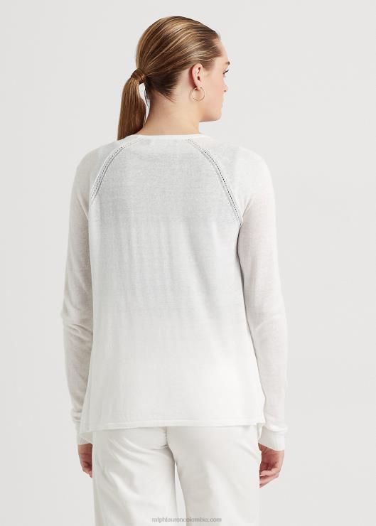 suéter en mezcla de lino mujer blanco Ralph Lauren 2XR2V4337
