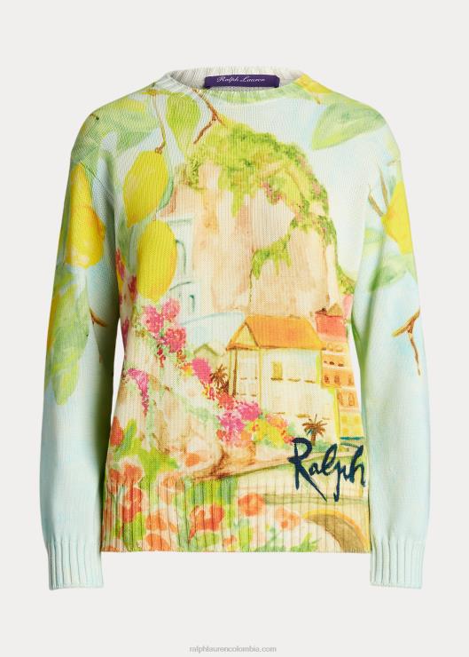 suéter estampado con cuello redondo mujer multi Ralph Lauren 2XR2V9320
