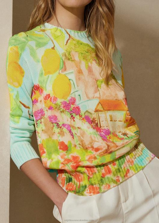 suéter estampado con cuello redondo mujer multi Ralph Lauren 2XR2V9320