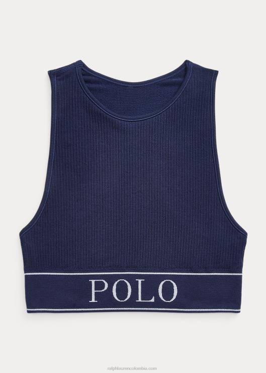 camiseta corta sin costuras con cuello joya mujer Armada Ralph Lauren 2XR2V3366