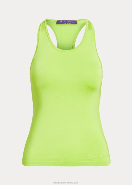 camiseta sin mangas de seda elástica con espalda nadadora mujer cidra Ralph Lauren 2XR2V9372