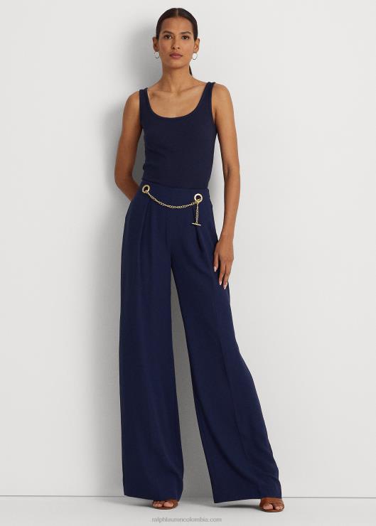 camiseta sin mangas en mezcla de algodón mujer azul marino refinado Ralph Lauren 2XR2V3829