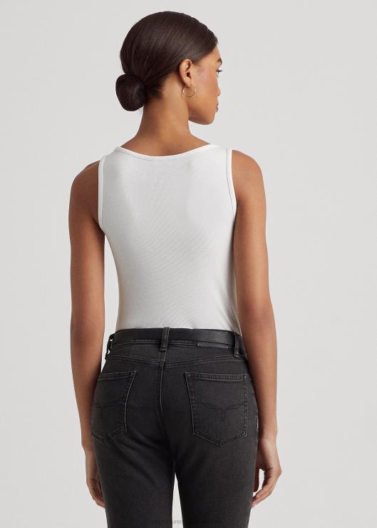 camiseta sin mangas en mezcla de algodón mujer blanco Ralph Lauren 2XR2V3824
