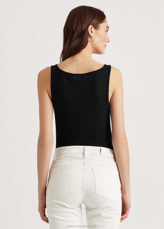 camiseta sin mangas en mezcla de algodón mujer negro Ralph Lauren 2XR2V3830