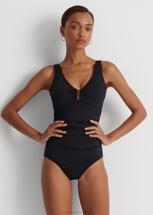 bañador con anillas en la parte delantera mujer negro Ralph Lauren 2XR2V4192