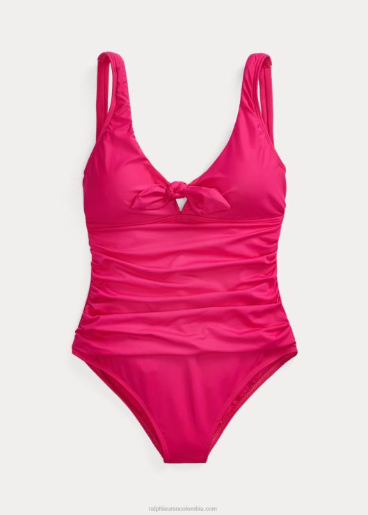 bañador con cuello redondo y lazo en la parte delantera mujer orquídea Ralph Lauren 2XR2V9435