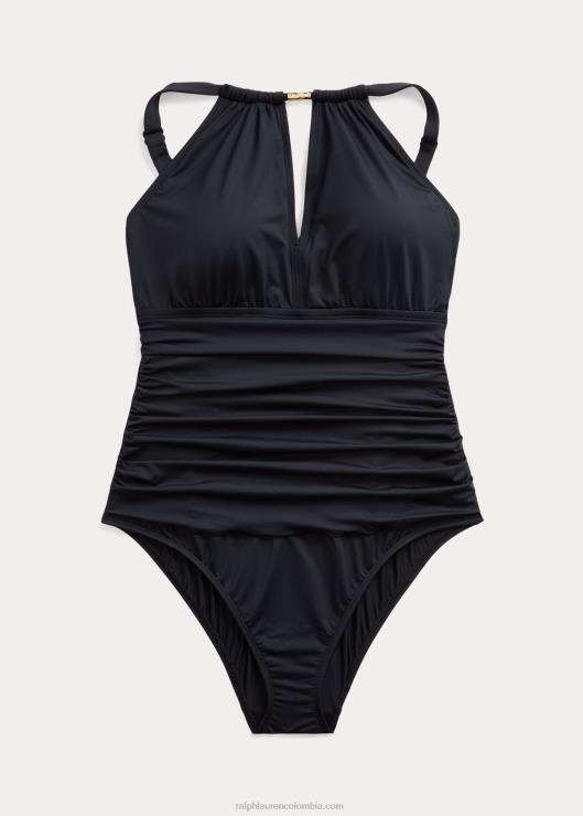 bañador de cuello alto mujer negro Ralph Lauren 2XR2V4584