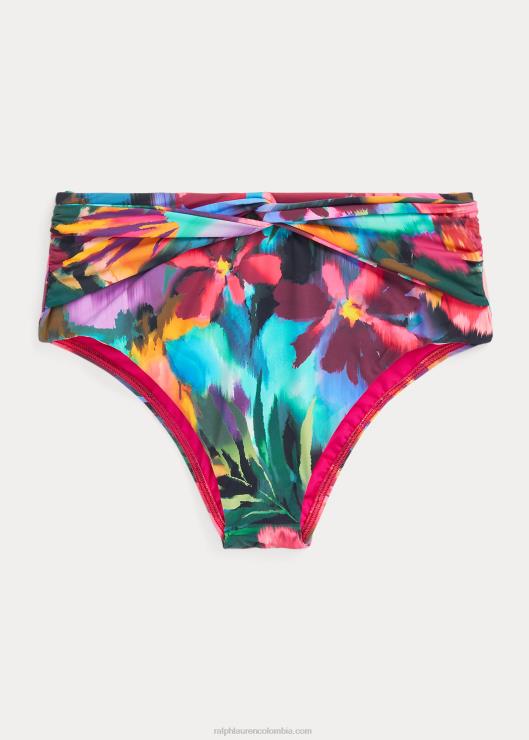 braguita de bikini floral de talle alto mujer multi Ralph Lauren 2XR2V9437