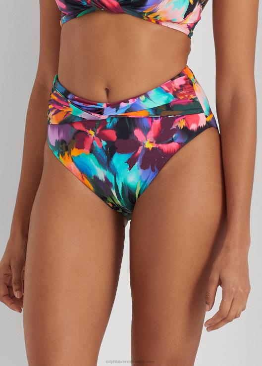 braguita de bikini floral de talle alto mujer multi Ralph Lauren 2XR2V9437