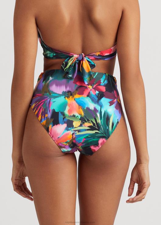 braguita de bikini floral de talle alto mujer multi Ralph Lauren 2XR2V9437