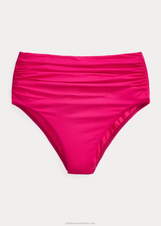 braguita de bikini fruncida de talle alto mujer orquídea Ralph Lauren 2XR2V4142