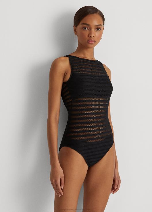 cuello barco de una pieza mujer negro Ralph Lauren 2XR2V4209