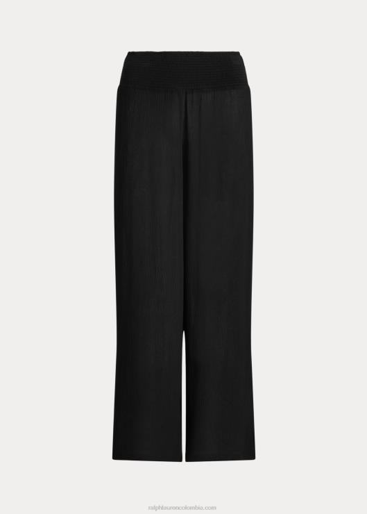 pantalones anchos fruncidos mujer negro Ralph Lauren 2XR2V4200