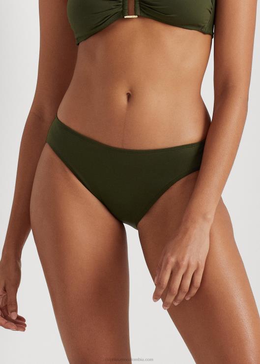 parte inferior de bikini hipster sólida mujer aceituna Ralph Lauren 2XR2V4146