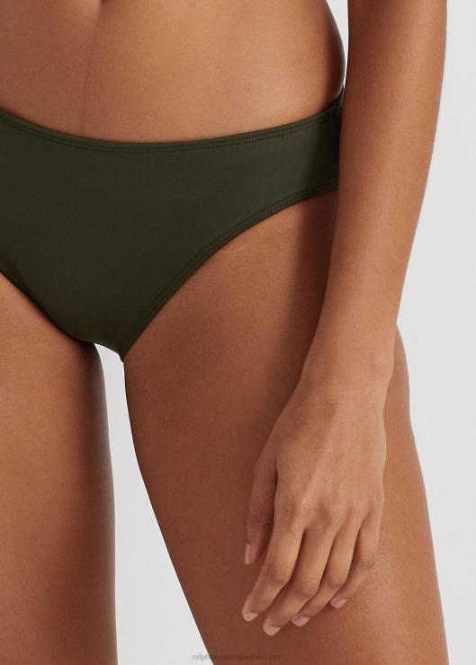 parte inferior de bikini hipster sólida mujer aceituna Ralph Lauren 2XR2V4146