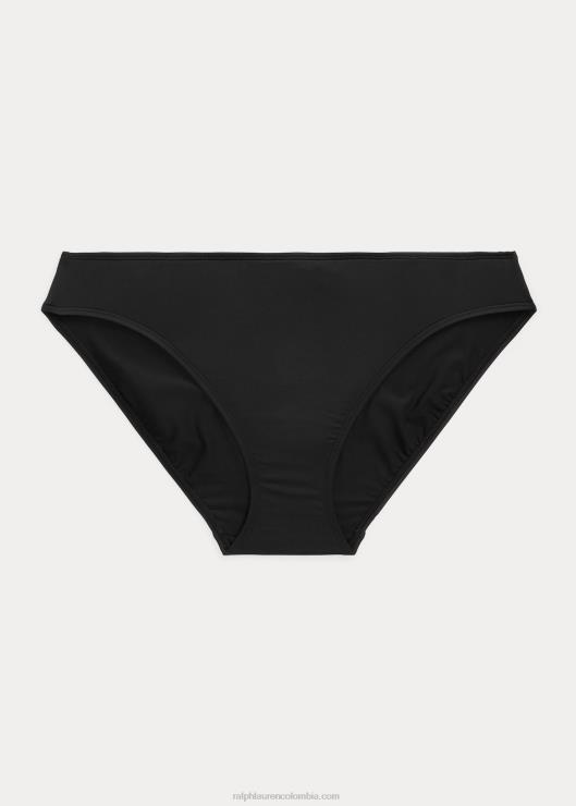 parte inferior de bikini hipster sólida mujer negro Ralph Lauren 2XR2V4204