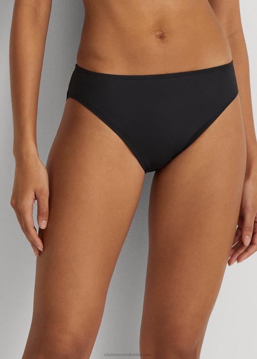 parte inferior de bikini hipster sólida mujer negro Ralph Lauren 2XR2V4204
