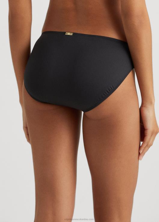 parte inferior de bikini hipster sólida mujer negro Ralph Lauren 2XR2V4204