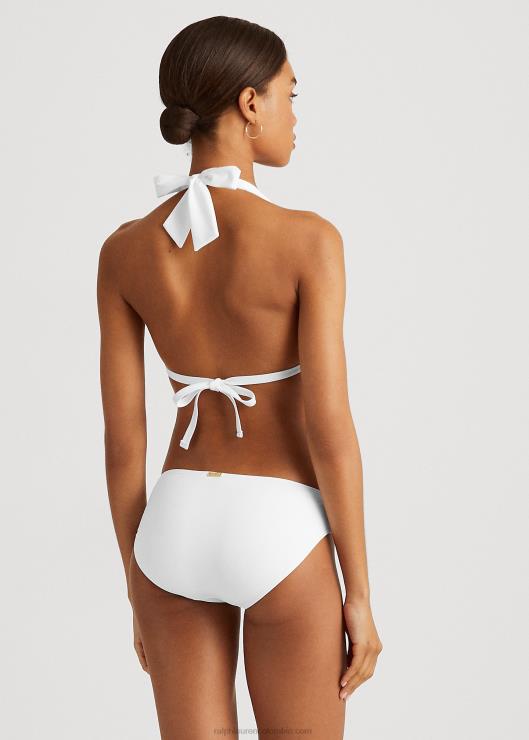 parte superior del bikini halter mujer blanco Ralph Lauren 2XR2V4210