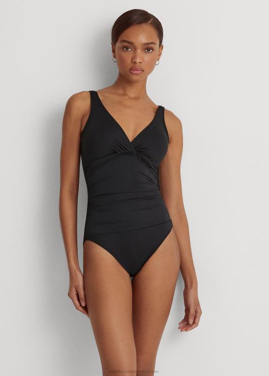 retorcido de una pieza mujer negro Ralph Lauren 2XR2V4205