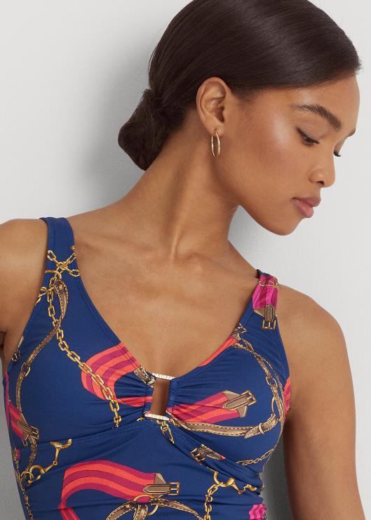 tankini fruncido con estampado y anilla en la parte delantera mujer multi Ralph Lauren 2XR2V9455